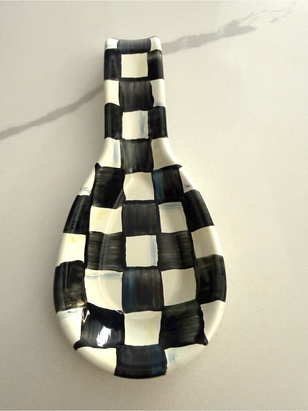 Brand New! Mackenzie Childs Spoon Rest-Courtly Check - Picture 3 of 11